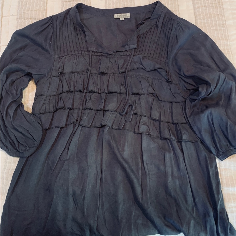 Dusty blue Top Sz S/M World Market